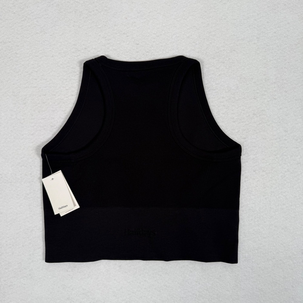 Halfdays Sunn Seamless Tank Womens XL Black Compressive Technical Rib New - Picture 2 of 5